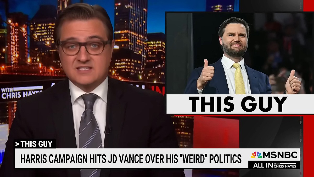 “JD Vance doesn’t win the weirdness question,” explains Chris Hayes