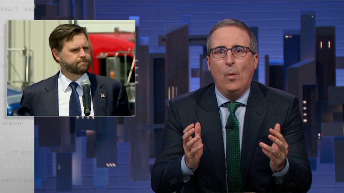 John Oliver accuses JD Vance of depressing Harris supporters