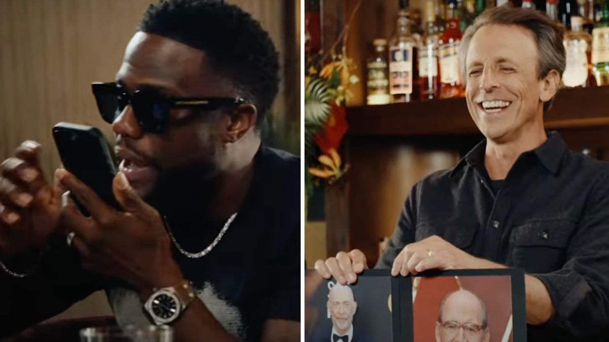 Kevin Hart calls JK Simmons with Seth Meyers and hangs up