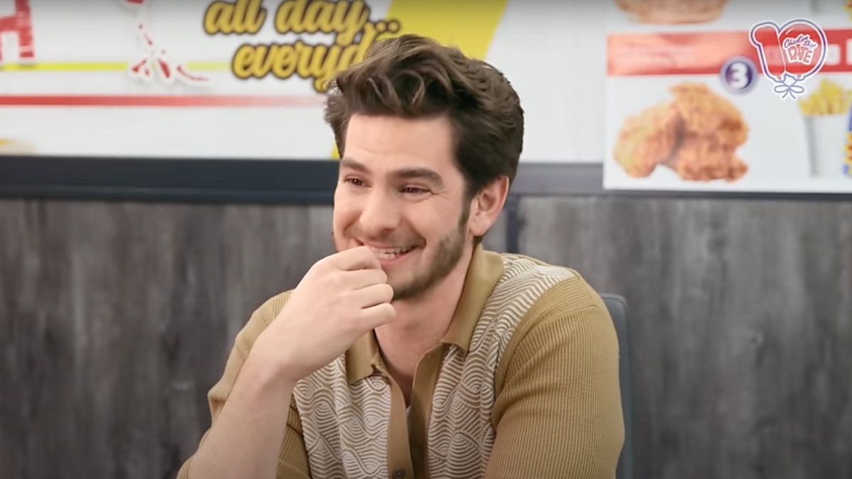 Andrew Garfield Finally Sits Down for ‘Chicken Shop Date’ With Amelia Dimoldenberg — Third Time’s the Charm? | Video