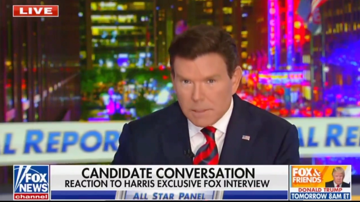 Bret Baier Defends Interrupting Kamala Harris 38 Times During Fox News Interview, but Says ‘I Get the Criticism’