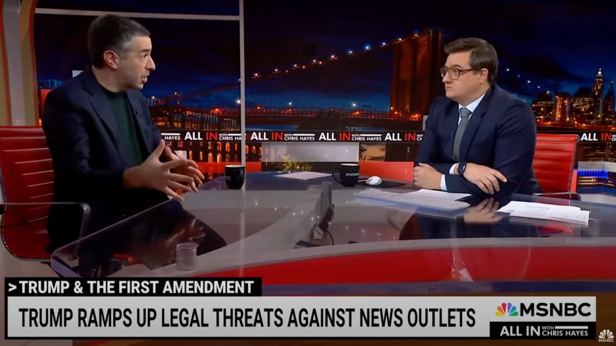 Chris Hayes Says Trump’s Media Lawsuits Are Meant to ‘Open the Floodgates’ to Overturn Key First Amendment Rights | Video