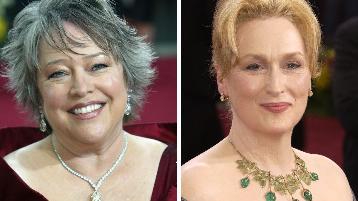 Kathy Bates Says Meryl Streep Dragged Her to the Bar to Shoot Vodka After They Lost the Oscar to Catherine Zeta-Jones