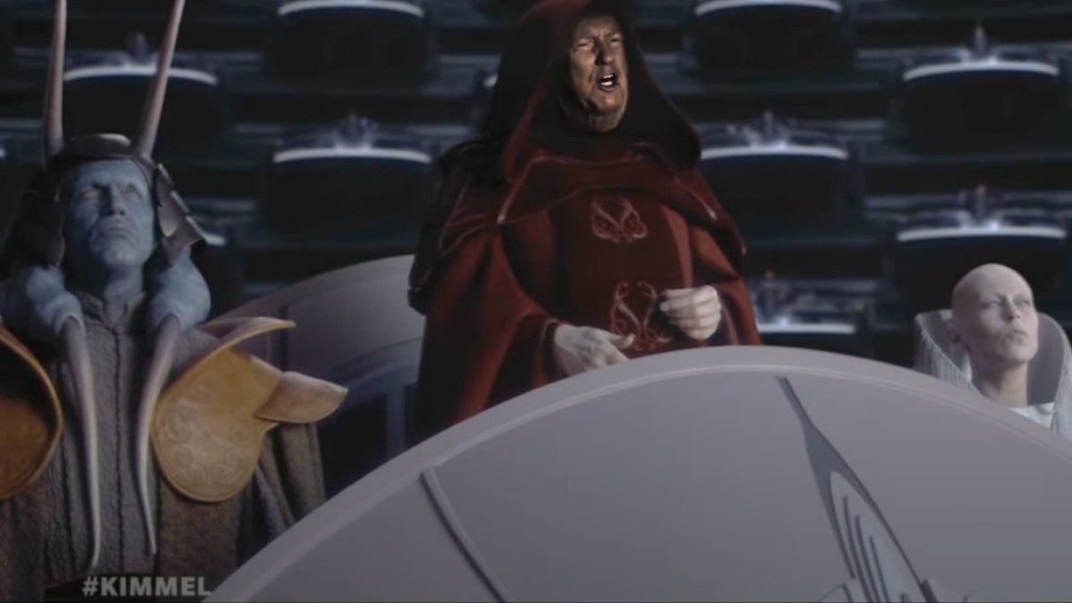 Jimmy Kimmel Edits Trump Inauguration Into ‘Star Wars’ Emperor Palpatine Scene | Video