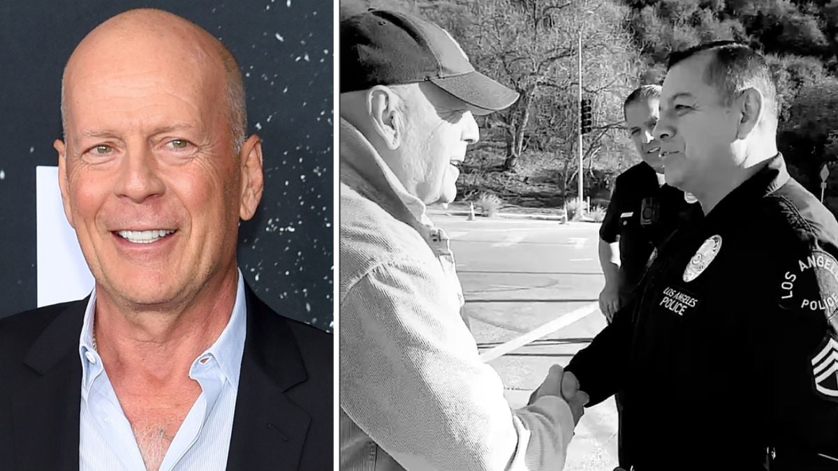 Bruce Willis Makes Rare Public Appearance to Thank LA Wildfire First Responders