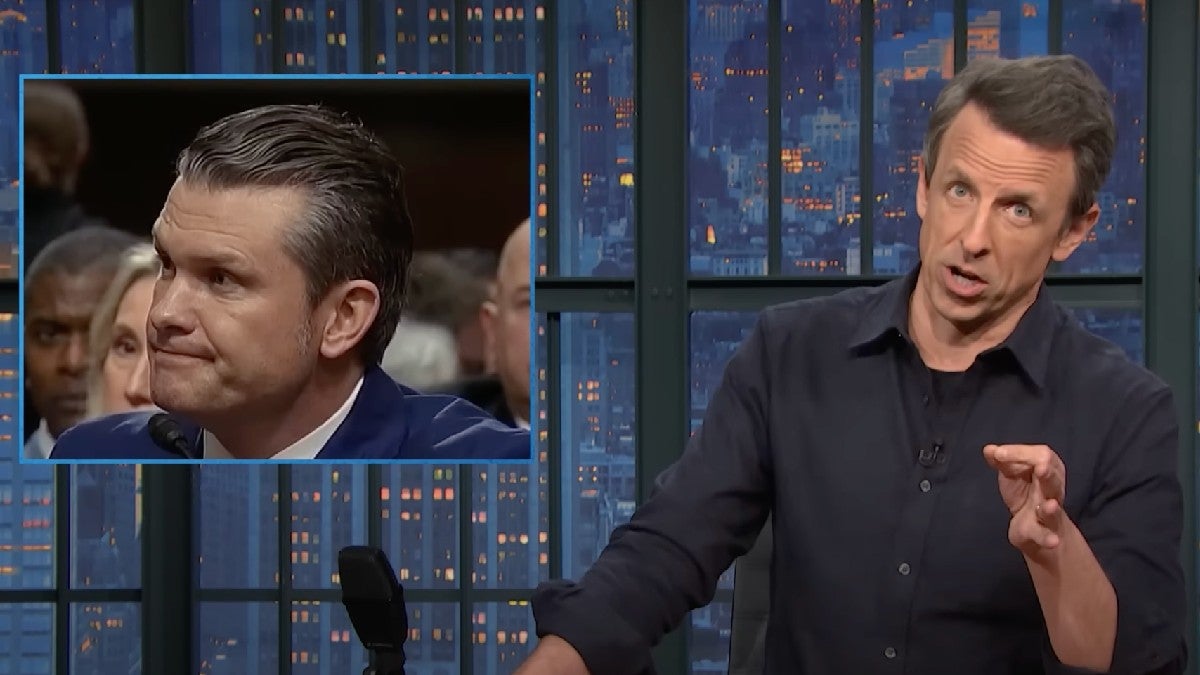 Seth Meyers Explains How Pete Hegseth Proved He Was Sober During Confirmation Hearing | Video