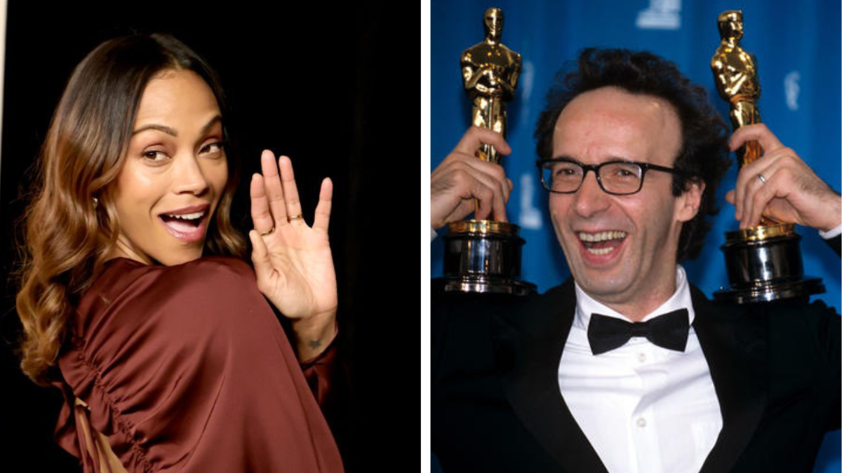 Zoe Saldaña Now Shares a Little-Known Piece of Oscar History With Roberto Benigni