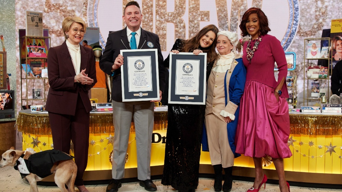 Drew Barrymore Officially Scores Guinness World Record as Youngest Person to Host a TV Sketch Comedy Show | Video