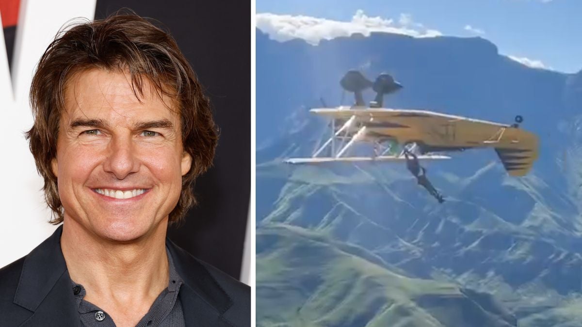 Tom Cruise Shows Off Insane ‘Mission: Impossible 8’ Stunt Hanging From Upside-Down Plane | Video