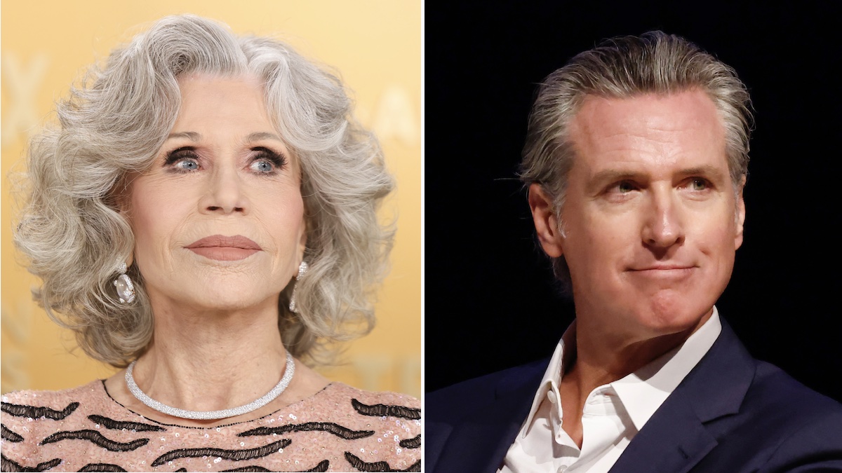 Jane Fonda Slams Gavin Newsom for ‘Cozying Up’ to Political Rival Steve Bannon | Video