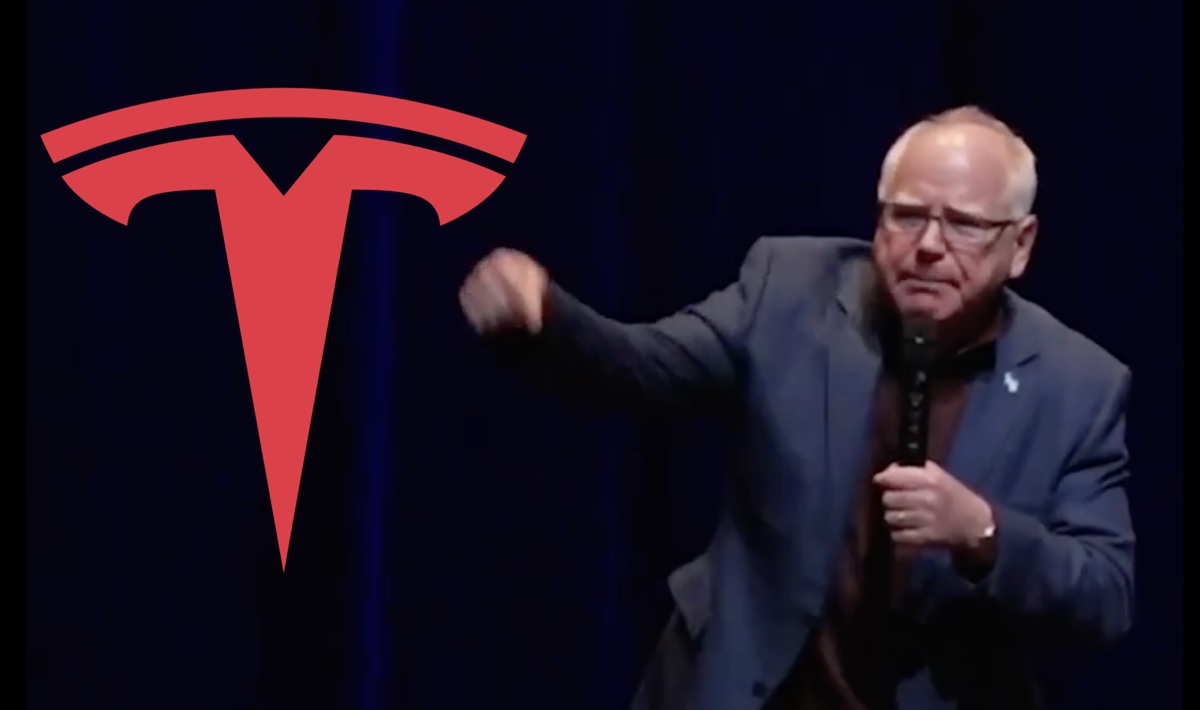 Tim Walz Openly Roots Against Tesla Stock, Watches It Fall to ‘Give Me a Little Boost’ | Video