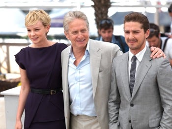 Carey Mulligan Michael Douglas and Shia LaBoeuf